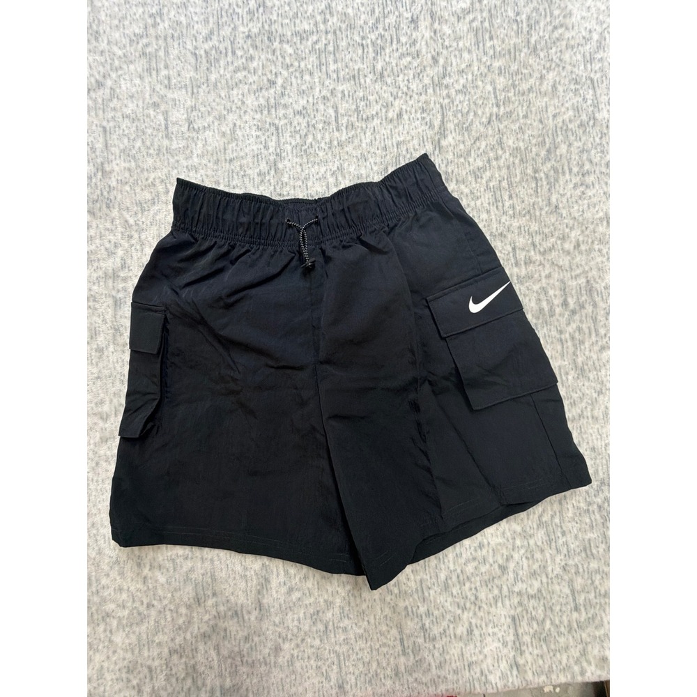 Nike Womens Sportswear Essential High Rise Cargo Shorts Black DM6247-010 XS